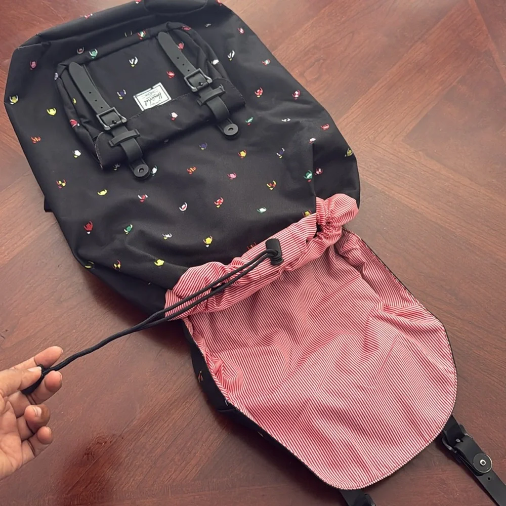 Herschel Supply Company Black Backpack with Multicolor Accents